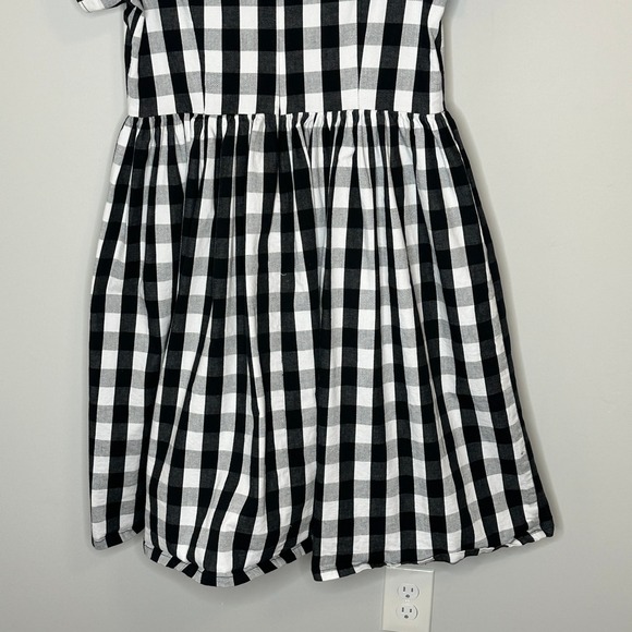 Beetlejuice Vixen by Micheline Pitt Black White Gingham Shirt Dress XL No Belt - Picture 13 of 16